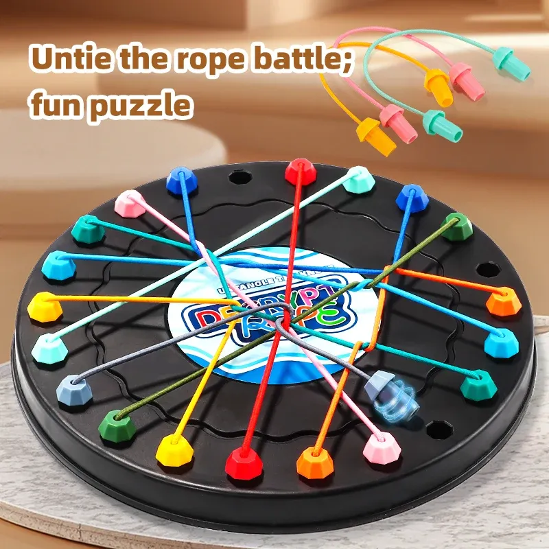 2025 Neues Rope Breaking Battle Challenge Puzzle-Spielzeug, Knoten-Spielzeug, Seil-Dekodierungsspiel für Kinder, Logiktraining