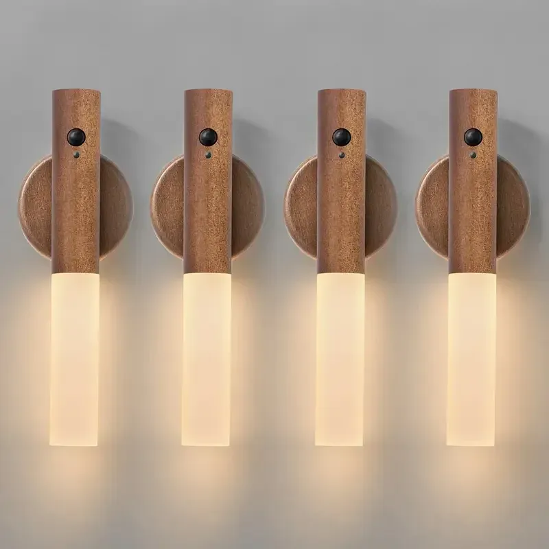 Smart Motion Sensor Nachtlicht LED wiederaufladbare magnetische Wandleuchte tragbar für Flur Schlafzimmer Treppen Badezimmer Schränke Dekor