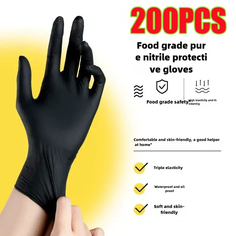10-100PCS Latex Handschuhe Einweg Gummi Handschuhe Home Küche Kochen Werkzeuge Tattoo Waschen Auto Haushalt Reinigung Arbeit Handschuhe