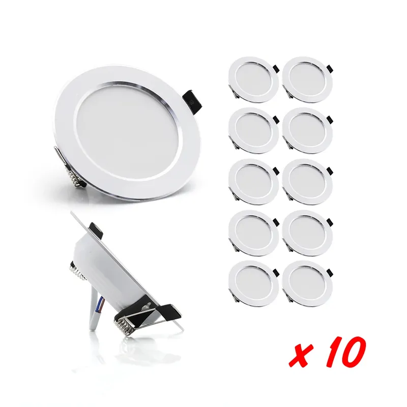 10 stücke Strahler LED Decke Downlight AC 220 V 18 W 15 W 12 W 9 W 7 W einbau Runde Lampe Spot LED Dowm Licht Versteckte Innen Beleuchtung