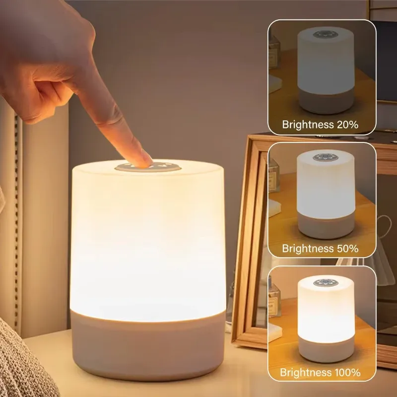 Nacht LED Touch Nacht Lichter Dimmbare Wiederaufladbare Desktop Tisch Lampe Für Lesen Schreibtisch Schlafzimmer Nacht Dekoration Beleuchtung