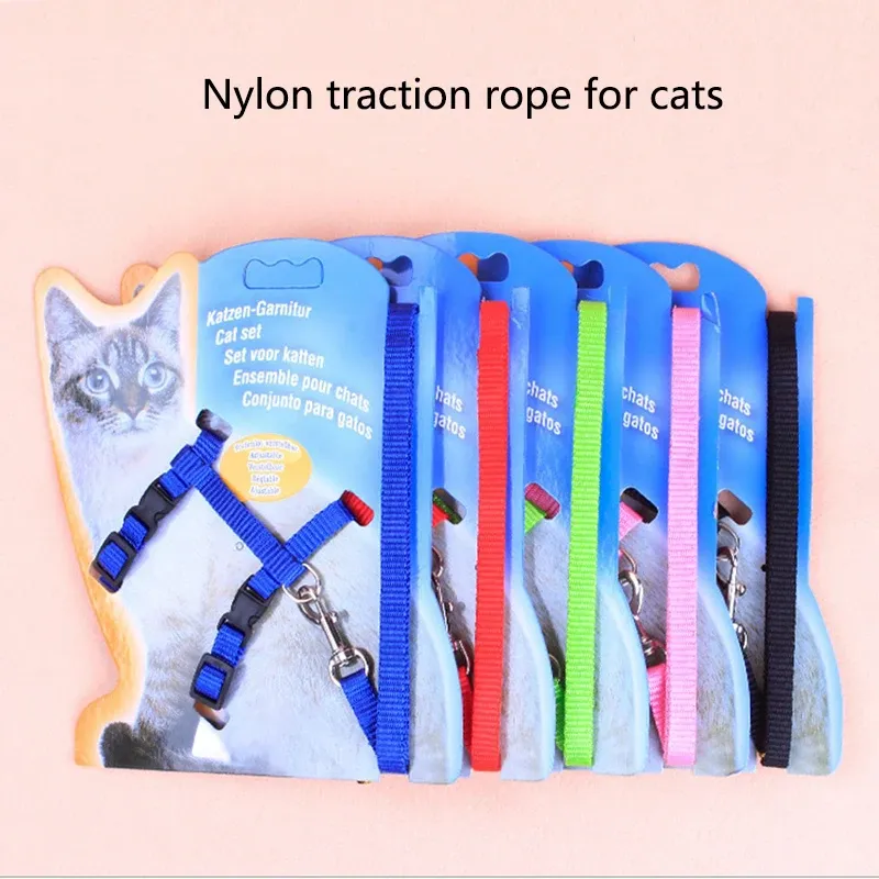 Heißverkaufter Katzen-Brustgurt, schlichtes Design, Traktionsseil, hochwertiges Nylonmaterial, robust und langlebig, Heimtierbedarf