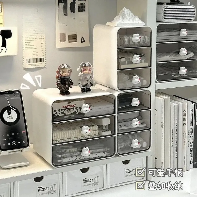 Schreibtisch-Schubladenbox Stifthalter Haarschmuck-Aufbewahrungsregal Kosmetik-Schreibwaren-Aufbewahrungsbox Heim-Schule-Büro-Organizer