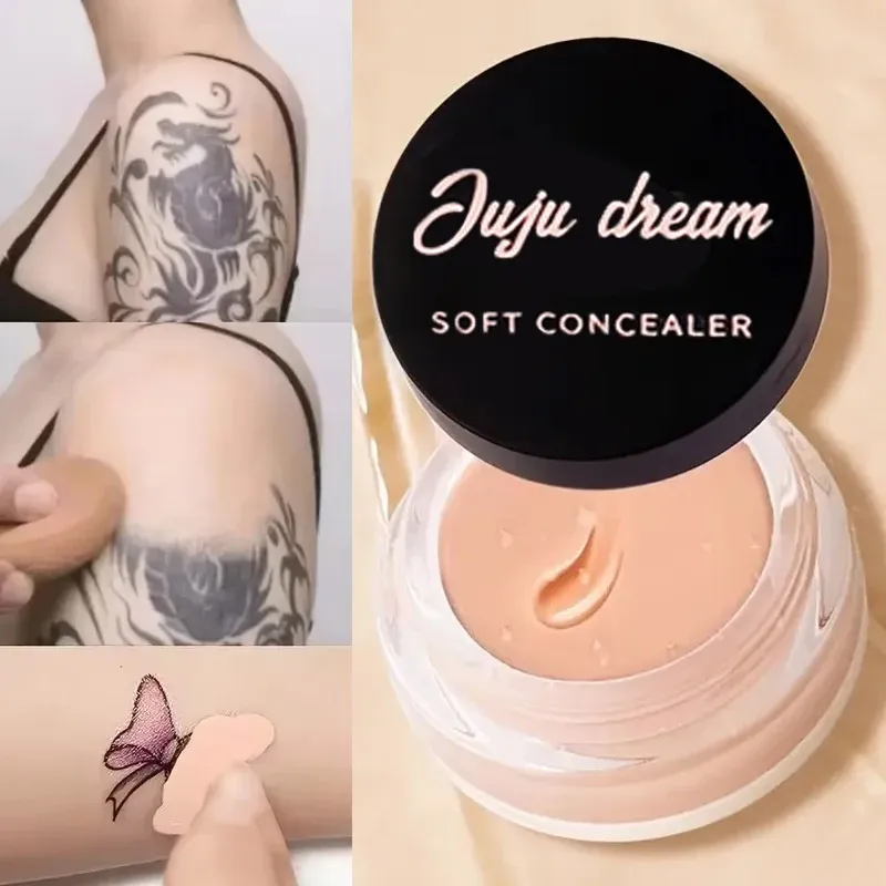 Wasserfeste und schweißfeste Concealer-Creme – Tattoo-Abdeckung, langanhaltende Grundierung, natürlich, volle Abdeckung, alle Hauttypen