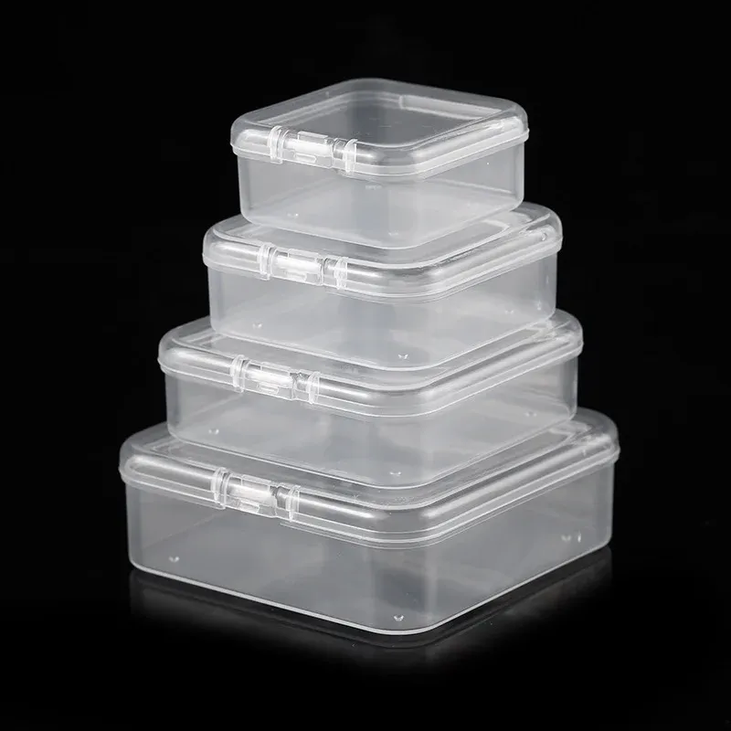 10 stücke Kunststoff Box Rechteckige Box Transluzente Box Verpackung Box Lagerung Box Staubdicht Solide Starke Schmuck Lagerung Fall Container