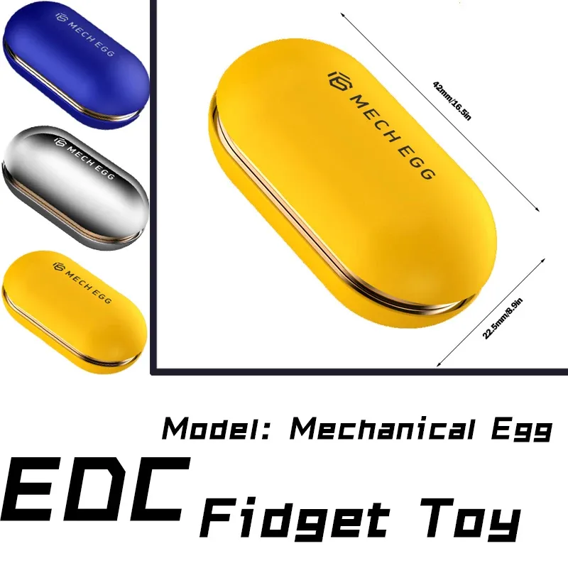 Metall Fidget Slider Spielzeug EDC Tasche Stress Relief Gadget Mechanische Ei Angst Relief Cool Schreibtisch Spielzeug für Erwachsene/Kind Geschenk für ADHS