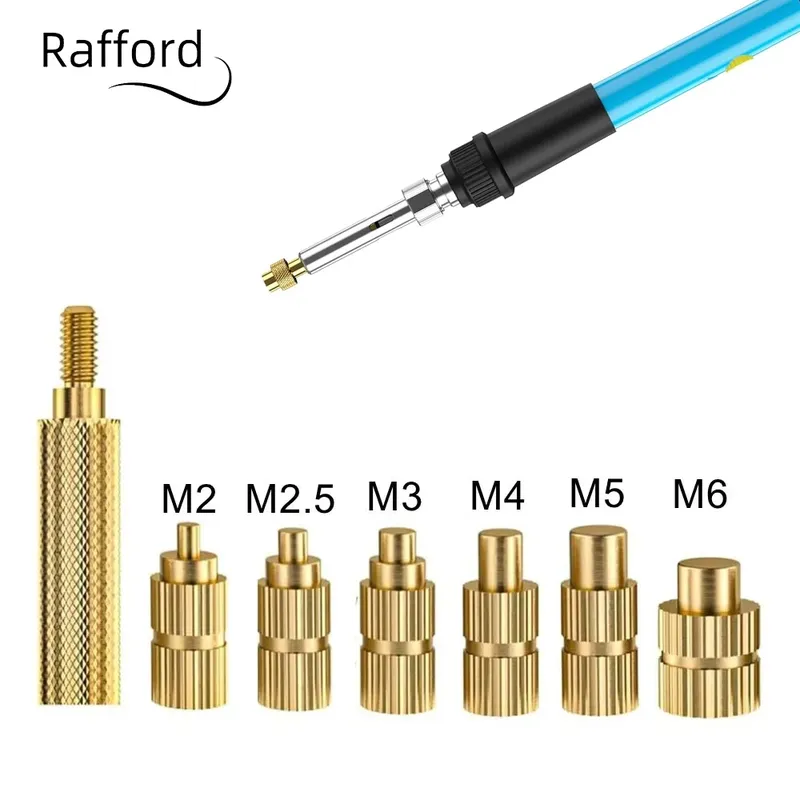 Wärme Set Einsatz Lötkolben Spitze Kopf M2 M2,5 M3 M4 M5 M6 Hot Melt Einsätze Mutter Messing Eingebettet Gewinde Einsetzen Kit Für Kunststoff