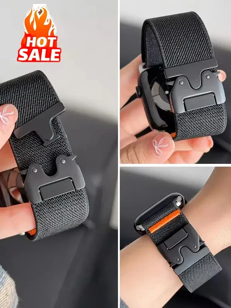 Fallschirmbänder für Apple Watch 10 Band 46 mm 42-41-45 mm Ultra 2 49 mm 44 mm Nylonarmband iWatch Apple Watch Serie 9 8 SE 5 6 7