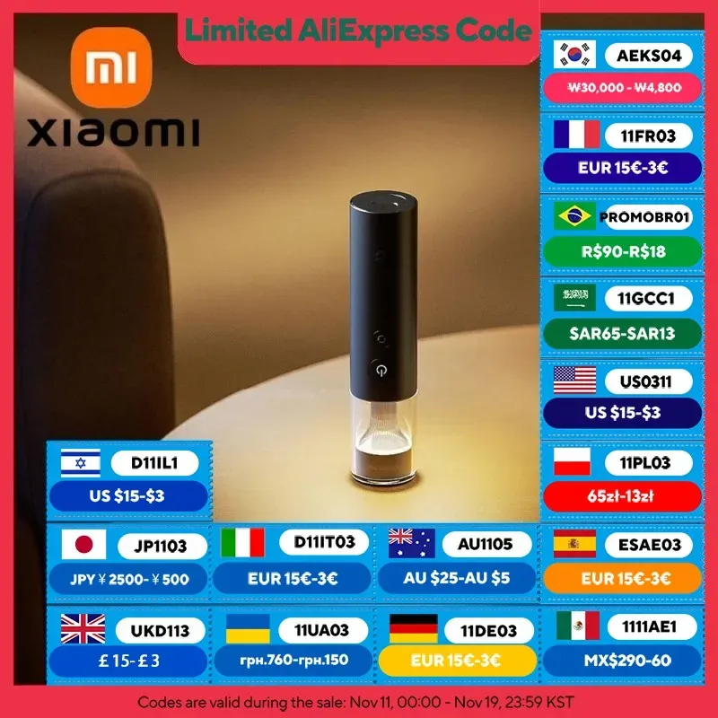 XIAOMI MIJIA Multifunktionale tragbare Taschenlampe, leicht und tragbar, 30 Stunden ultralange Akkulaufzeit, 1000 Lumen, starkes Licht