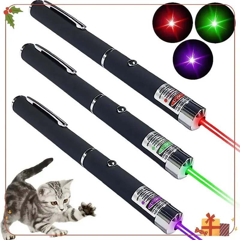 2-in-1 Mini-LED-Laserpointer, Haustier-Trainings-Taschenlampe, Kratzspielzeug für Haustiere und Katzen, Geburtstagsgeschenke