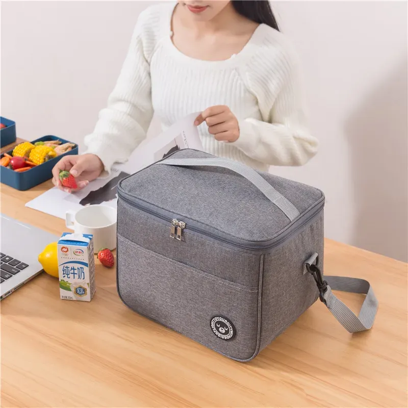 Handgehaltene Kapazität mit Schultergurt, isolierte Tasche, Lunchbox-Tasche, verdickte wasserdichte Lunchtasche für Studenten. -zmt