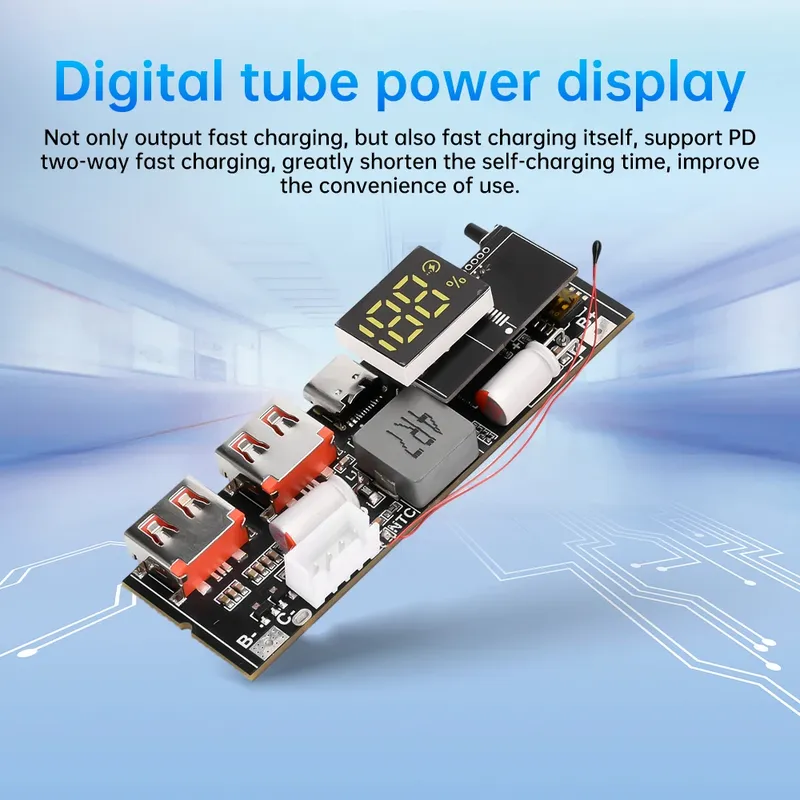 3S 4S 5S 65W 100W Power Bank Doppel C Port Zwei-wege Schnelle Ladung Mobile power Modul 18650 Lade Temperatur Schutz