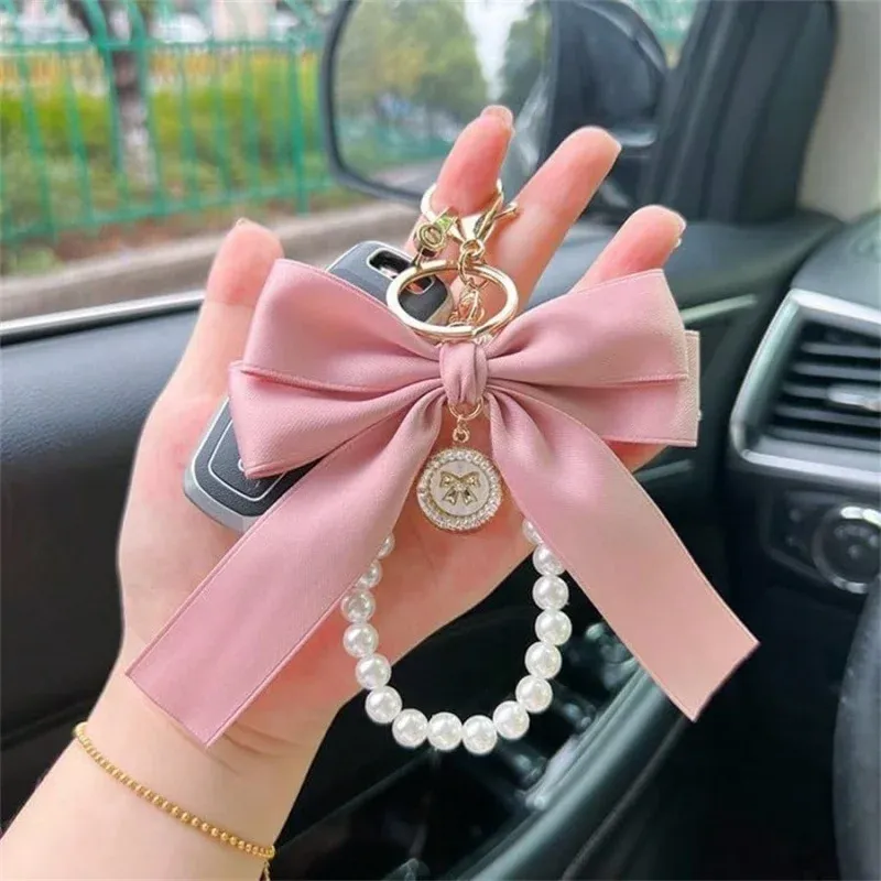 Schlüsselanhänger mit Schleife, große Fliege, Tragetasche zum Aufhängen, Ornament, Taschendekorationen, DIY-Kopfhörerhülle, Zubehör