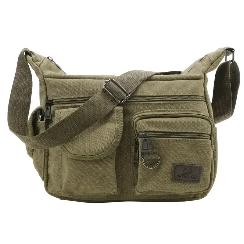 Herren Casual Sling Bag Messenger Crossbody Shoulder Unisex Travel Outdoor Vintage Tassen