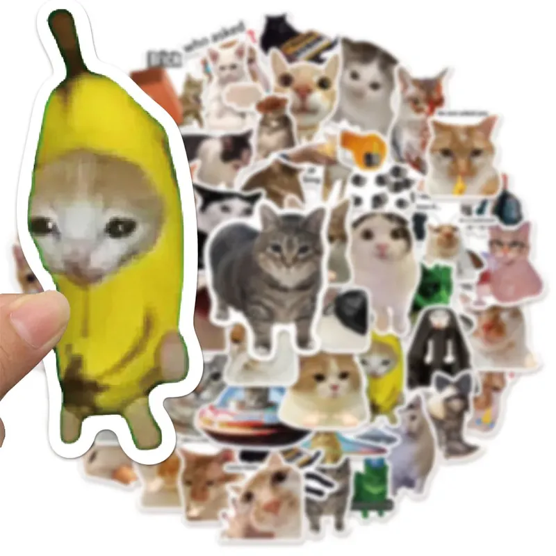 50/100PCS Kreative Netzwerk Beliebte Katze Meme Sammlung Hand Konto DIY Graffiti Aufkleber Wasser Tasse Skateboard Aufkleber