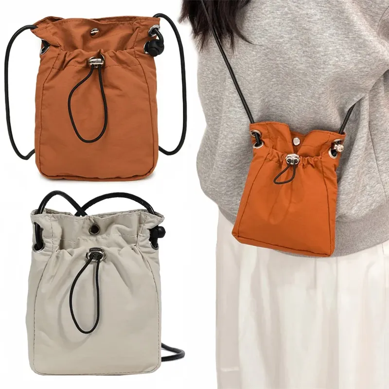 Nylon Umhängetasche Weiche Mini Telefon Brieftasche Multifunktionale Quadratische Umhängetasche Umhängetasche Geldbörse Canvas Geldbörse Messenger Bag