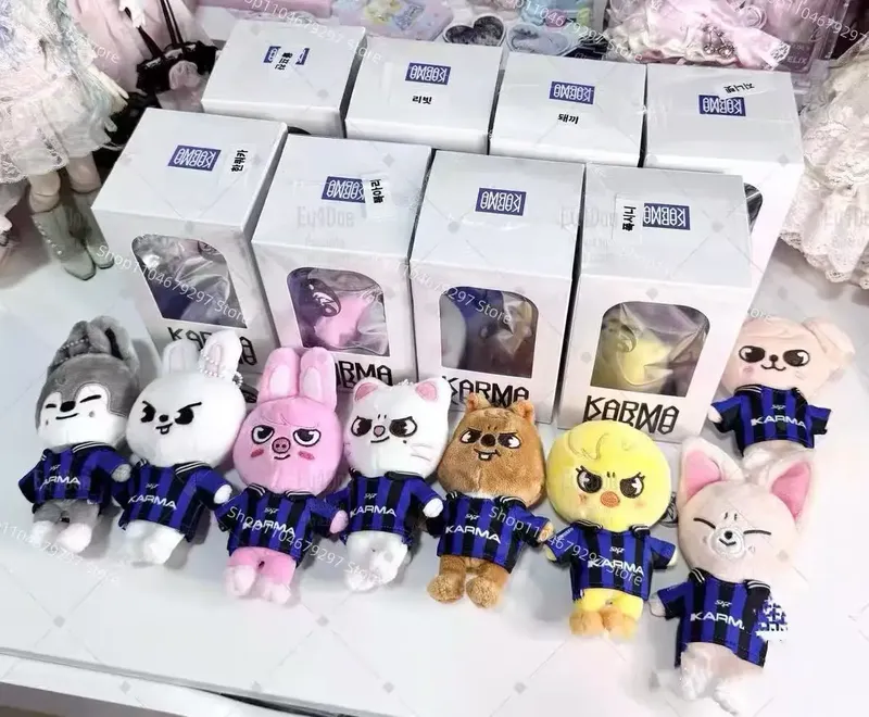SKZOO Plüsch-Schlüsselanhänger Stray Kids KARMA Plüschtierpuppe SKZ Stofftier Kinderspielzeug, Bangchan, Felix, Hyun Jin Fan-Geschenk