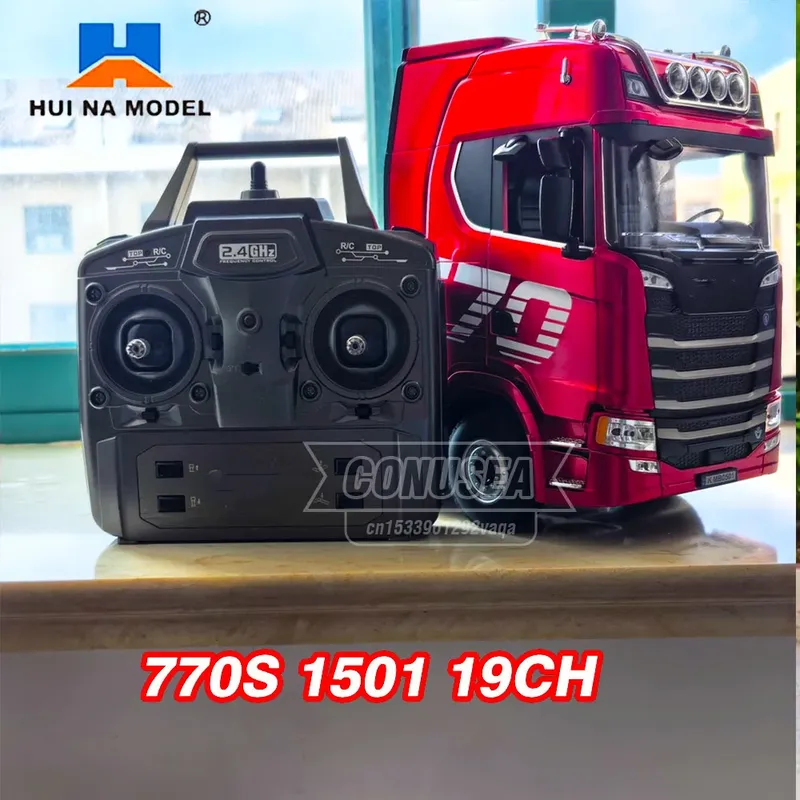HUINA 770S Rc LKW Anhänger Traktor 1/18 1501 Fernbedienung Auto 19 Ch Elektrische Maschine Engineering Autos Funkgesteuertes Spielzeug