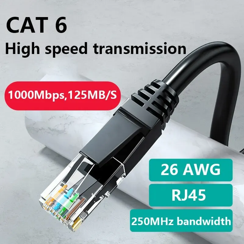 Ethernet-Kabel Cat6 LAN abgeschirmtes Kabel Utp Cat 6 Gigabit RJ45 Shield Ded Splitter Netzwerk Kabel Router RJ45 Twisted Pair Patchkabel