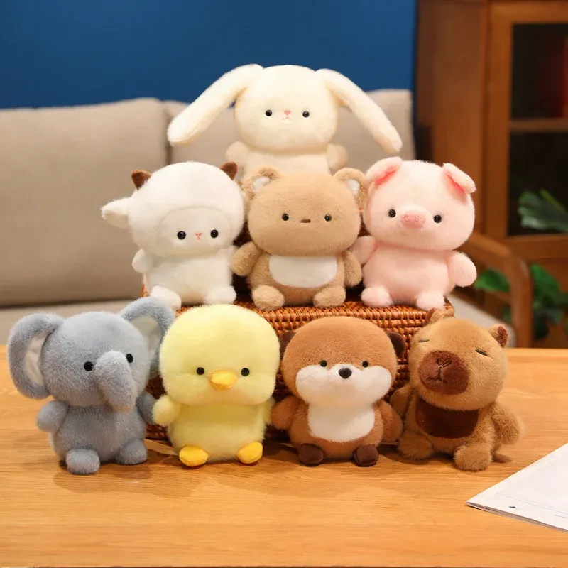 16CM Kawaii Cartoon Wald Tier Huhn Elefant Stofftier Plüschtier Kinder Schwein und Schaf Handgemachte Puppe