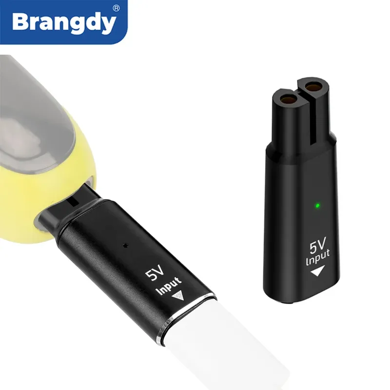 Brangdy 5V Typ-C Rasierer-Adapter, Ladegerät, Konverter, passend für Philips One Blade QP2724 QP2834 QP1424 QP1924 QP4631 Bartschneider