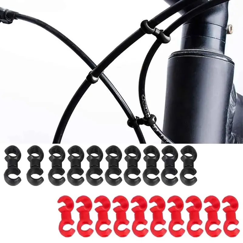 10Pcs Fahrrad Kreuz Linie S Stil Clip Drehbare Mountain Road Fahrrad Bremse Getriebe Kabel Clips Radfahren Kreuz Schlauch Guide linie Clips