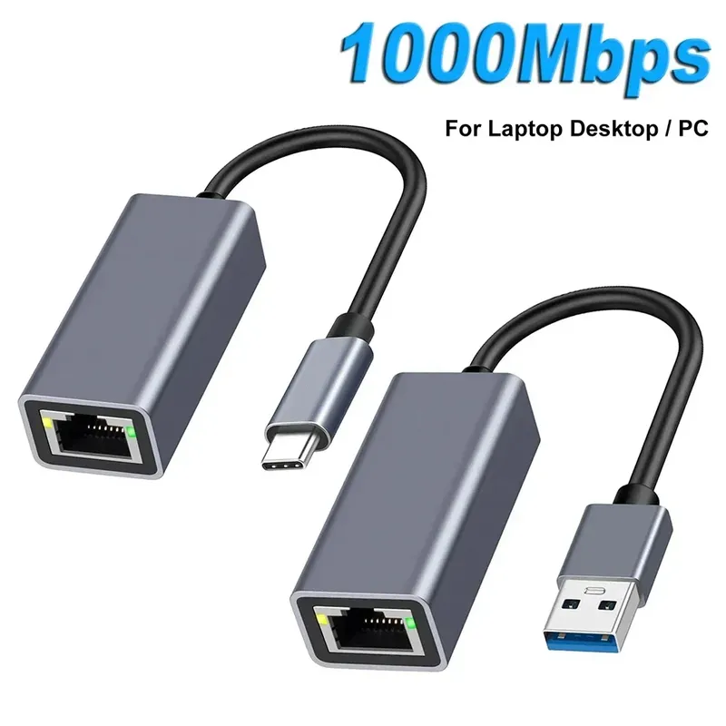 Adapter Ethernet USB Typ C 1000 Mbit/s, Karte SAME RJ45 USB 3.0 für MacBook PC Windows XP 7 Mheble Internet Lan USB Android