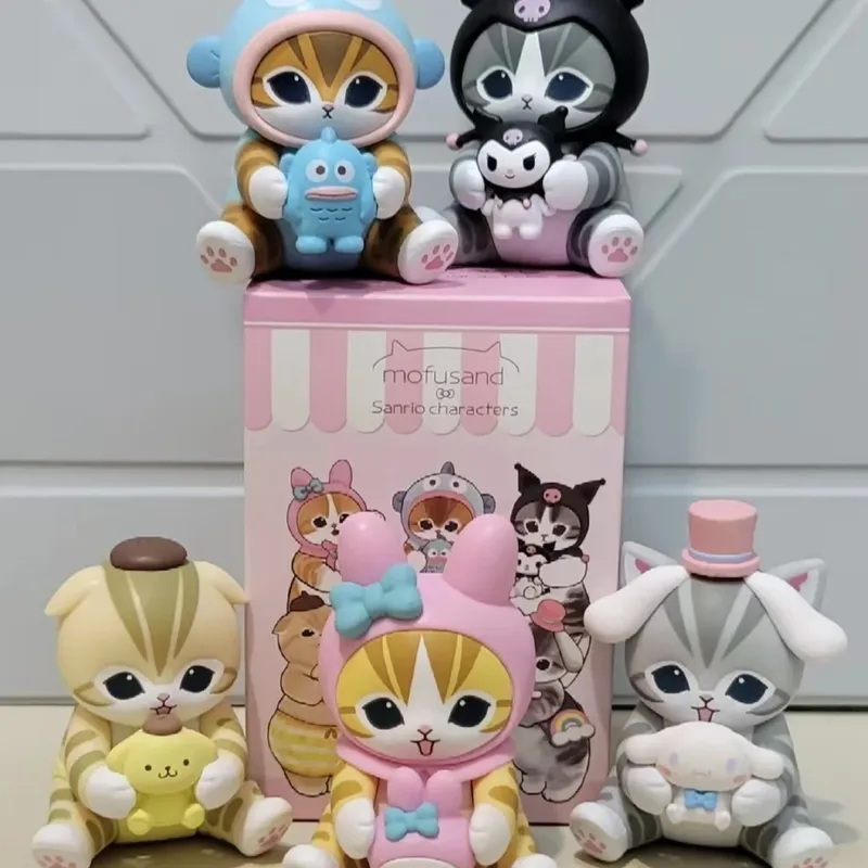 Neue Mofusand Zusammenarbeit Hai Katze Bild Hässliche Fische Puppe Spielzeug Display Mode Blind Box Vinyl Gesicht Blind Box Spielzeug Und Hobbys