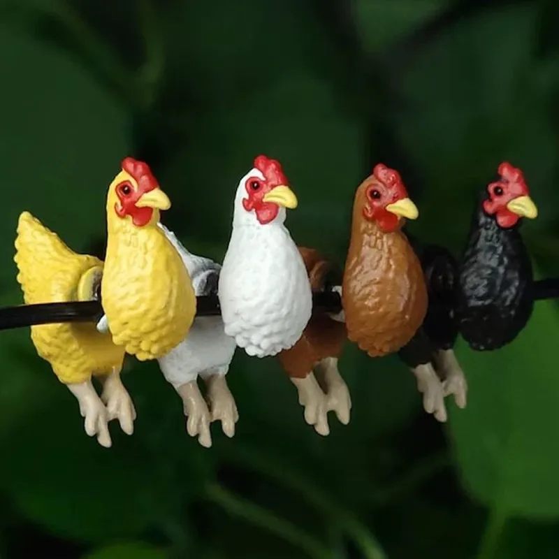 Handgefertigte lustige Hühner-Ohrringe, Vintage, leicht, handbemalt, Tier-Huhn, baumelnde Ohrringe, Retro-Schmuck, Party-Geschenke