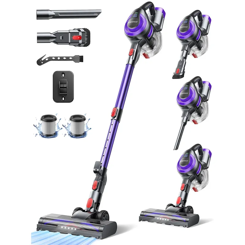 Laresar V10 Lite 38000 Pa Akku-Staubsauger, Handstaubsauger, starker Saugknopf, Smart-Home-Gerät für Teppiche, Haare, 45 Minuten