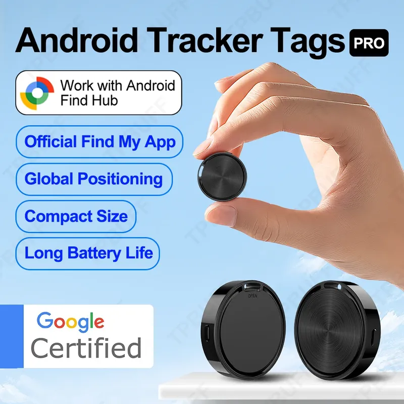 Arbeiten Sie mit Android Find Hub Bluetooth GPS Tracker Google Find My Airtag Schlüsselanhänger Smart Tag Smart Life Security Alarm kostenloser Versand