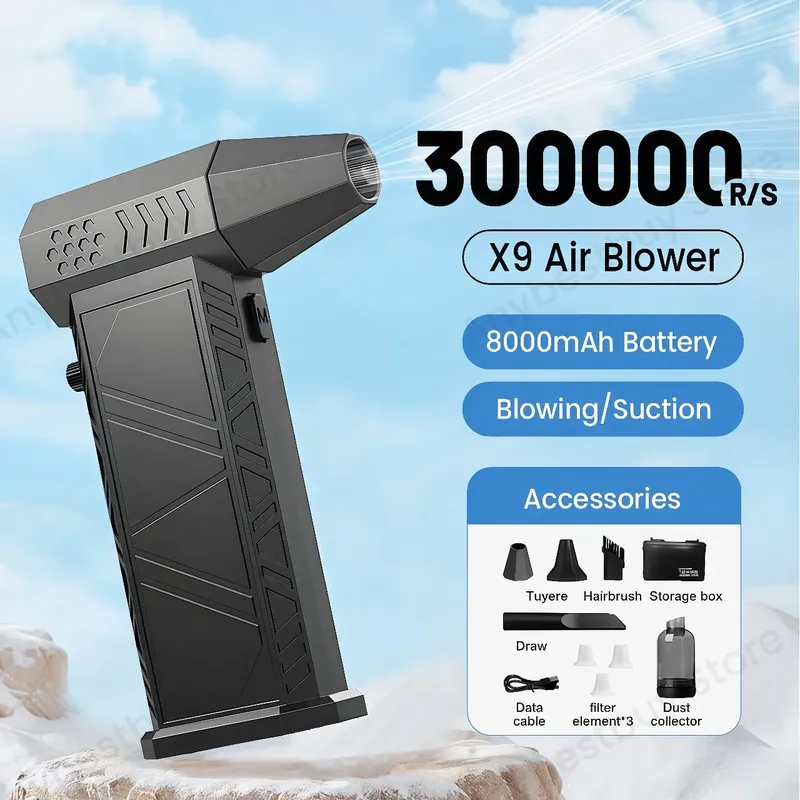 X9 Turbo Fan Jet 300000RPM Turbo Jet Gebläse Bürstenlosen Staubsauger Gebläse Für PC/Tastatur/Zuhause/auto Reinigung Air Duster Gebläse