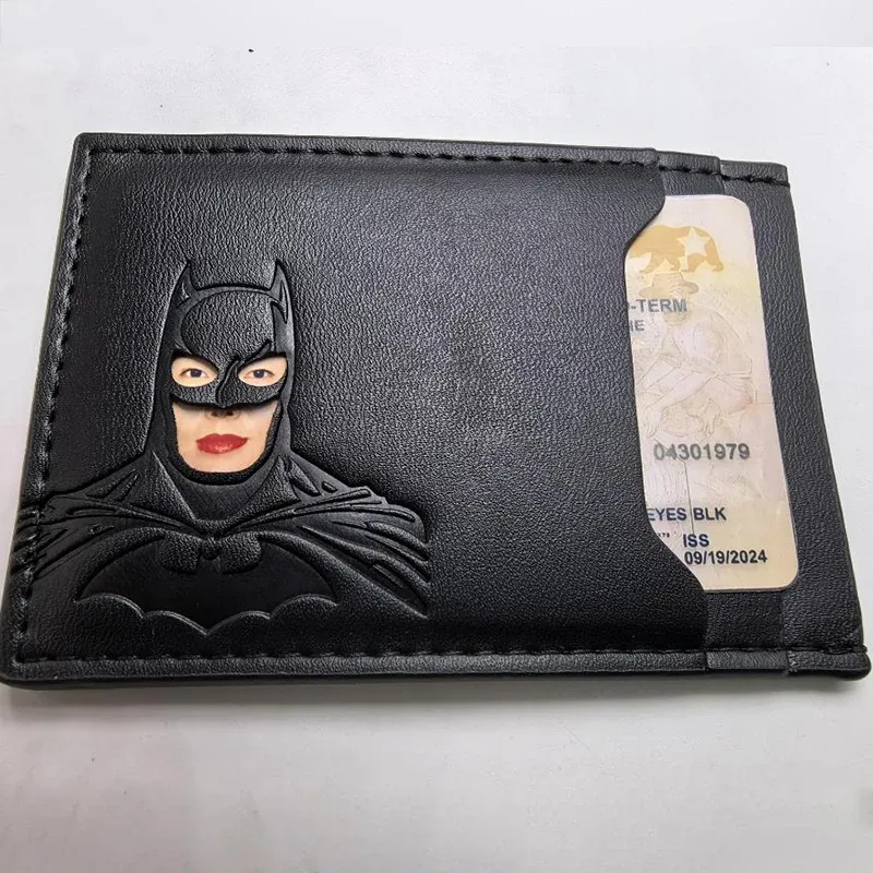 Leder Fledermaus Brieftasche personalisierte Superhelden Maske Kartenhalter Fledermaus ID Heroic Brieftasche Geschenk