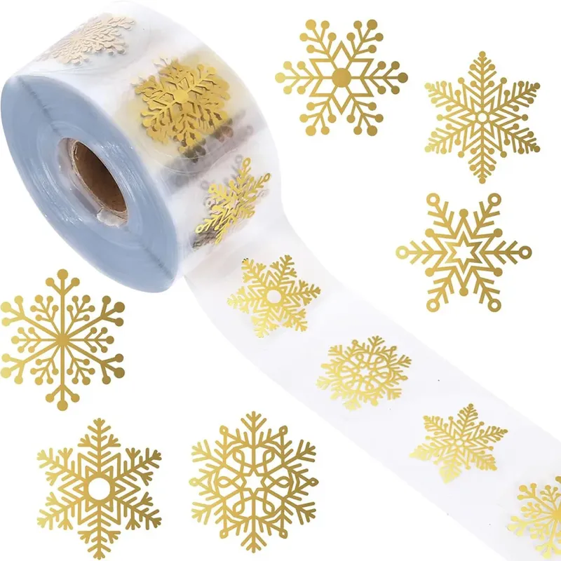 100–500 Stück 2,5 cm runde transparente Frohe Weihnachten-Aufkleber, Urlaubsaufkleber für Weihnachtsdekoration, Hochzeit, Party-Karten