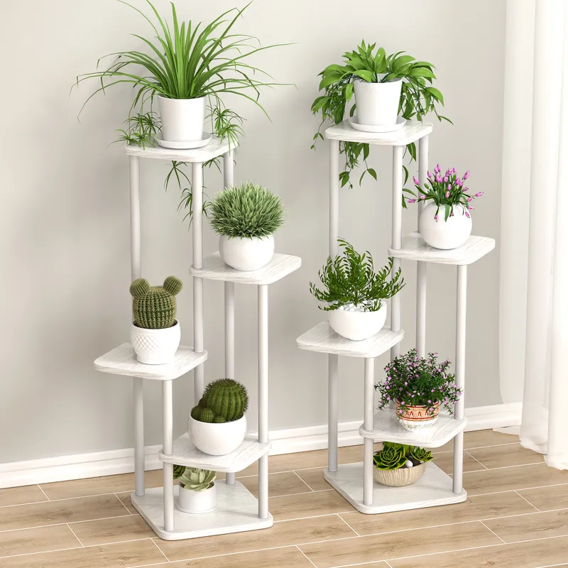 Pflanzenständer und Blumenständer, Aufbewahrungsregal, 4/5/6 Etagen, Blumenregal, Pflanzgefäßregal, Aufbewahrungsorganisator, Display für den Innenbereich, Garten, Balkon