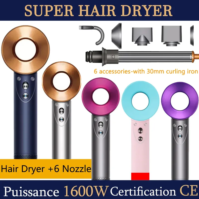 SenCiciMen Professioneller Haartrockner Negativ-Ionen-Föhn Schnell trocknender blattloser Haartrockner Salon Home Haarpflege mit konstanter Temperatur