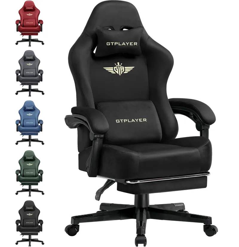 GTPLAYER Gaming Stuhl, Atmungsaktiver Bürostuhl, Bürostuhl Ergonomisch, Hochwertiger - Stoff, Ergonomischer PC Stuhl