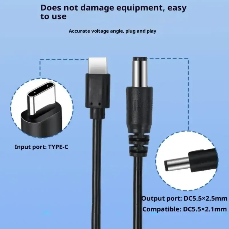 USB-C-zu-DC-Aufwärtswandlerkabel – 5 V auf 12 V Schnellladeadapter für Router, TV-Box und mehr