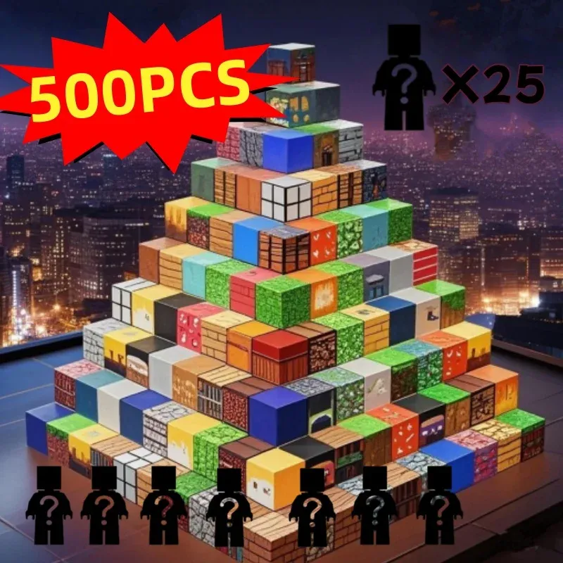 500 stücke DIY Magnetics Bausteine Mini Welt Magnetische Welt Kinder DIY Modell Bausteine Puzzle Blöcke Für kinder SPIELZEUG