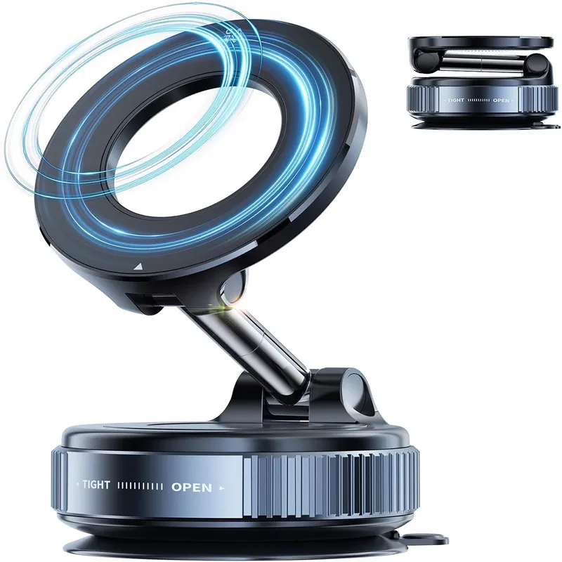 360 °   Drehbare Magnetische Handyhalterung & Notiztafel |   Ausziehbarer Saugnapf für Monitor, Schreibtisch, Auto, faltbarer Büro-Schreibtisch-Organizer