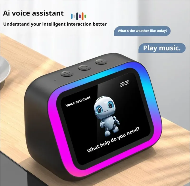 Smart Bluetooth 5.4 Lautsprecher Sprachassistent HDTouchscreen Display Elektronisches Album Wecker Hi-Fi-Stereo-Sound