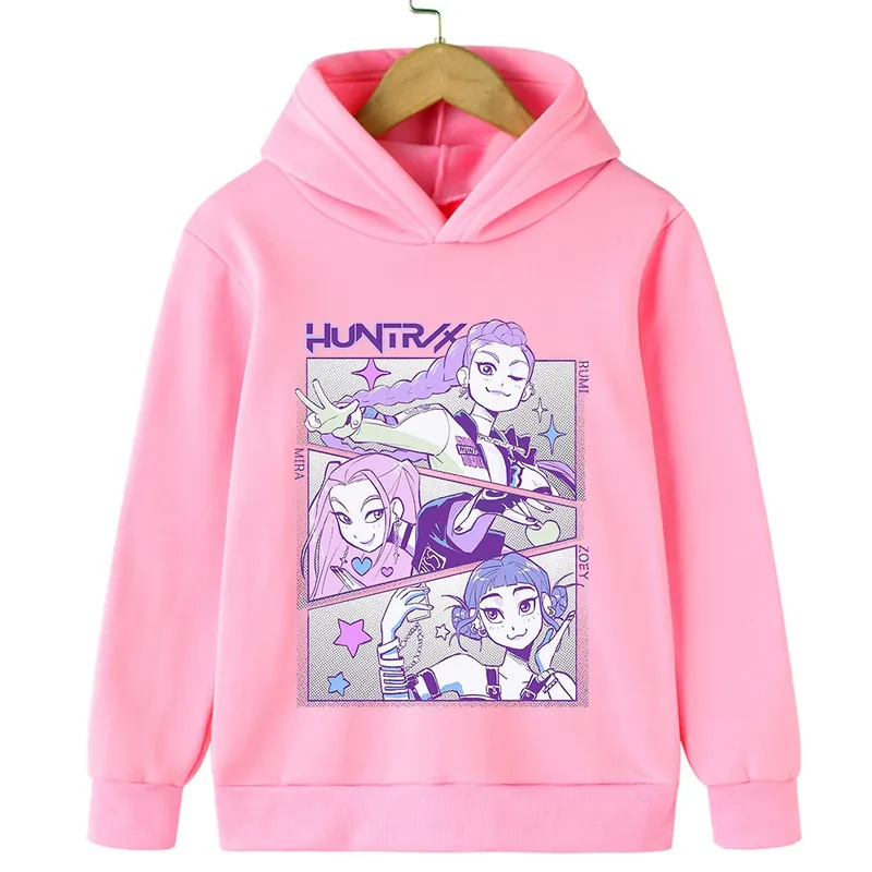 2025 KPop Dämon Hunter Cartoon Mädchen Junge Mit Kapuze Sweatshirt Warme kinder Koreanische Welle Mode Casual Tops Casual Mädchen Kleidung