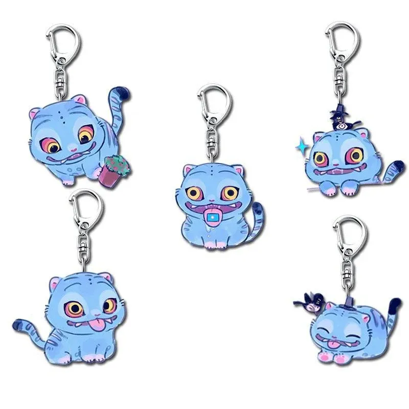 5PCS Rumi Mira Zoey KPop Dämon Jäger Schlüssel Ring Acryl Schlüsselbund Tiger Saja Jungen Schlüssel Kette Anhänger Zubehör Kostüm Requisiten