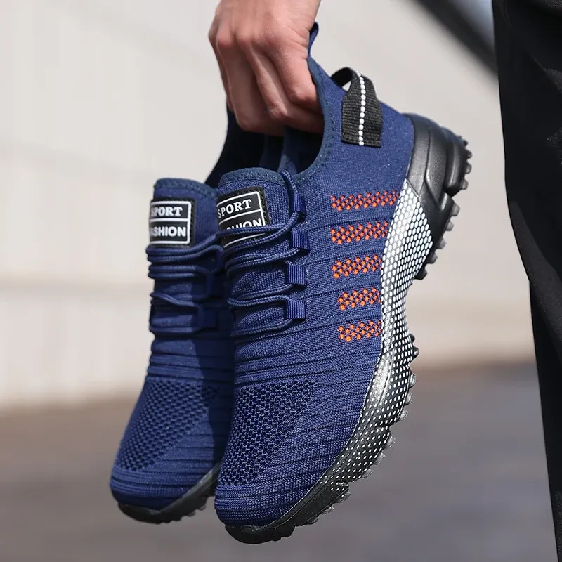 Männer Casual Turnschuhe Mesh Leichte Atmungsaktive Weiche Sohlen Laufschuhe Slip-on Männlichen Wohnungen Müßiggänger Schuh Trainer Zapatos hombre