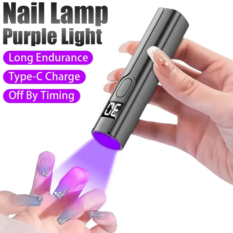 Professioneller Nagel-UV-LED-Lampen-Schreibtisch mit Display, wiederaufladbar, tragbar, Mini-Nageltrockner, Ständer, UV-Lampe für Nägel, Kunst, abnehmbar