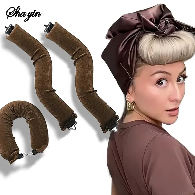 Heatless Lockenwickler Lockenstab Stirnband Keine Hitze Lockenwickler Lazy Curls mit Haken Schlafen Weiche Flexi Rod Haar Styling Werkzeuge