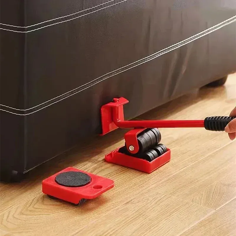 Robustes Möbel-Mover-Set – 2/4/5-teilige Mehrzweck-Rollenschieber zum mühelosen Heben und Bewegen, Hartholzbodenschutz