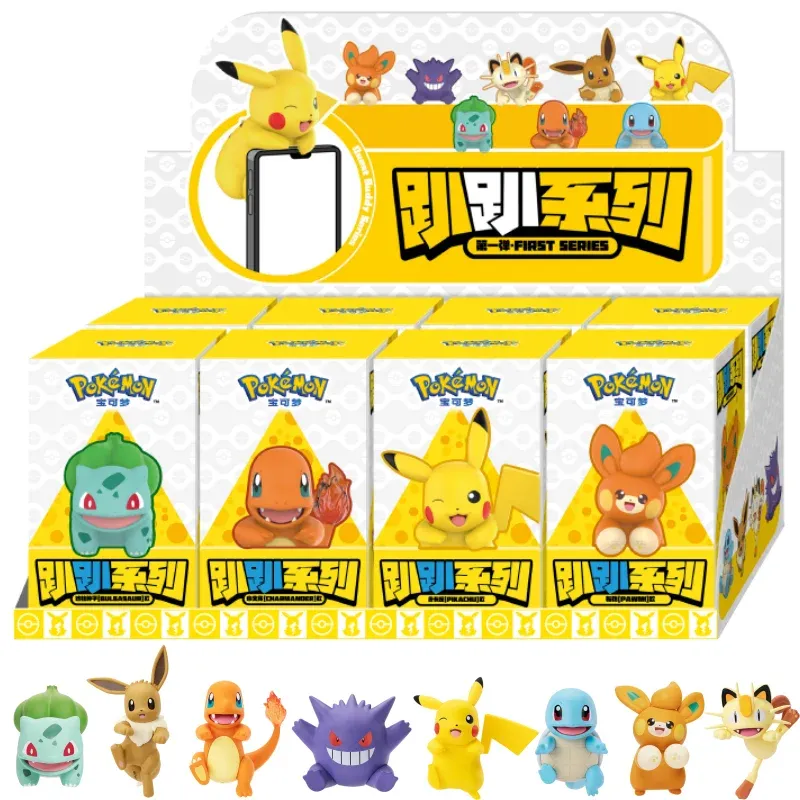 FUNISM Original Echte Pokemon Anime Action-figuren Engel Party Serie Eevee Bulbasaur Pikachu Modelle Ornament kinder Spielzeug