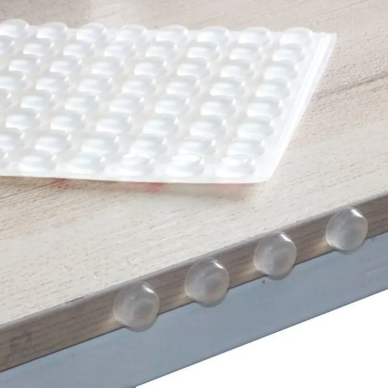 100 Stück selbstklebende Türstopper, Gummidämpfer, Puffer, Schrankstoßstangen, Silikon-Möbelpolster, Kissen, Schutzpolster