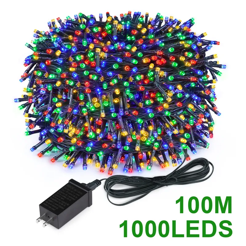 2025, Neujahrsdekoration, LED-Weihnachtslicht, weiß/warm/RGB, wasserdicht, Lichterkette für Vorhang, Hochzeit, Party, Beleuchtung